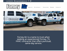 Tablet Screenshot of forneyairandheat.com